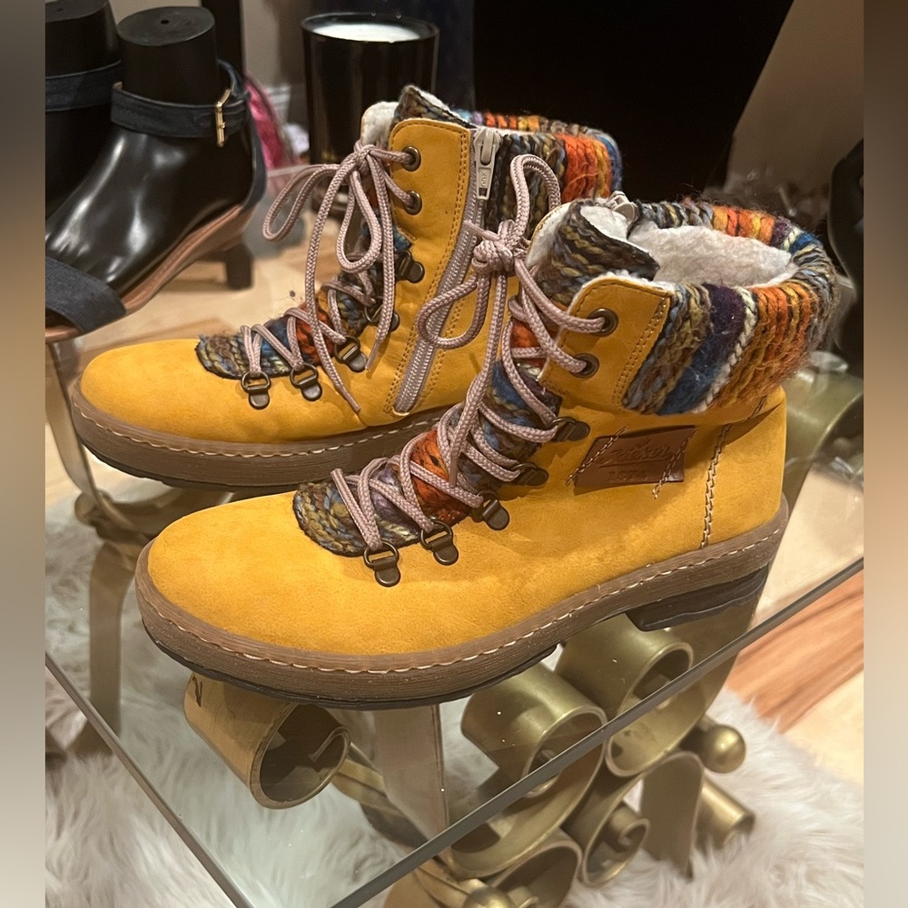 rieker wool lined boots